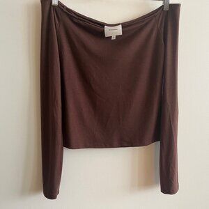 Reformation Brown Long Sleeve Top